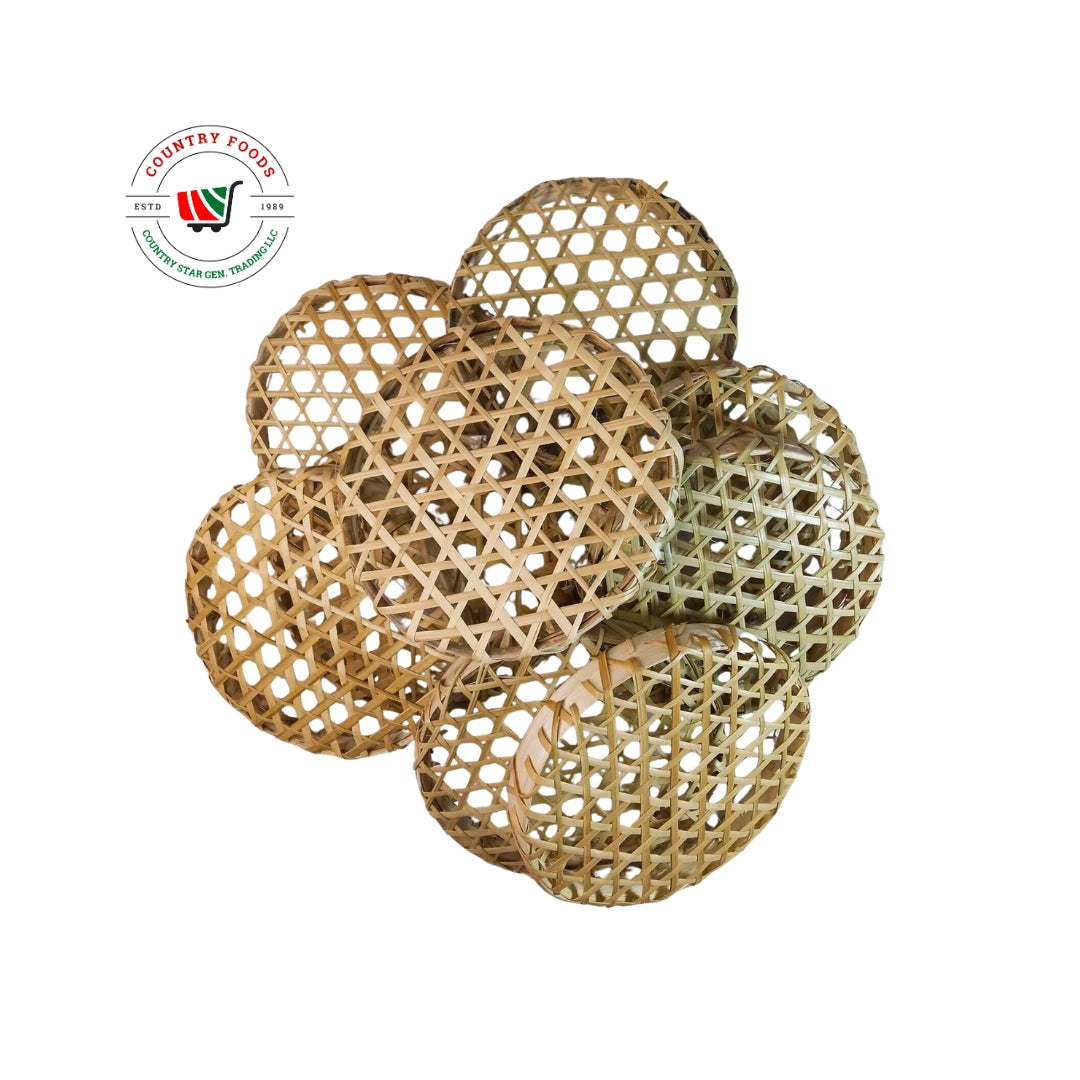 String Hopper Tray Ceylon Cane - Dozen (12 pcs)