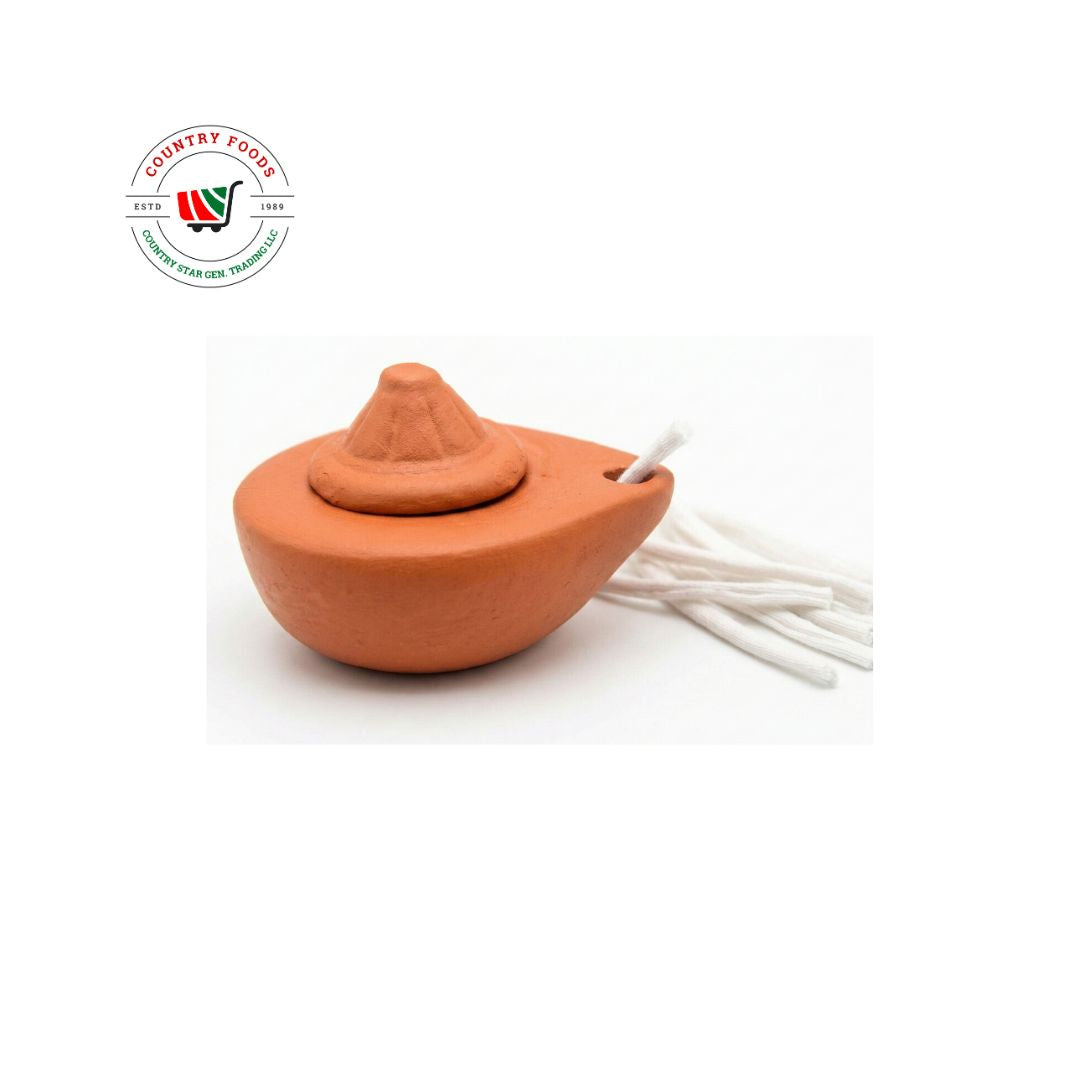 Clay Oil Lamp with Wicks Pahan Thira set