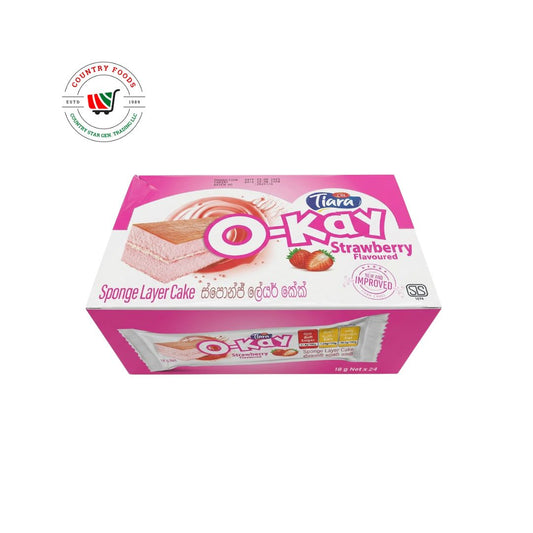 Tiara O-Kay Sponge Layer Cake Strawberry